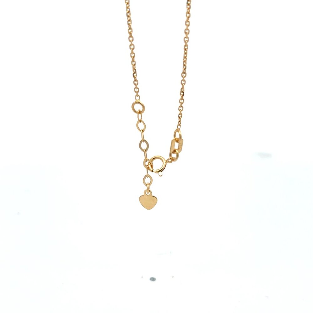 18K Yellow Gold Bracelet Oval Beads Size 7 inches plus one inch Extension Charm - Picture 10 of 13